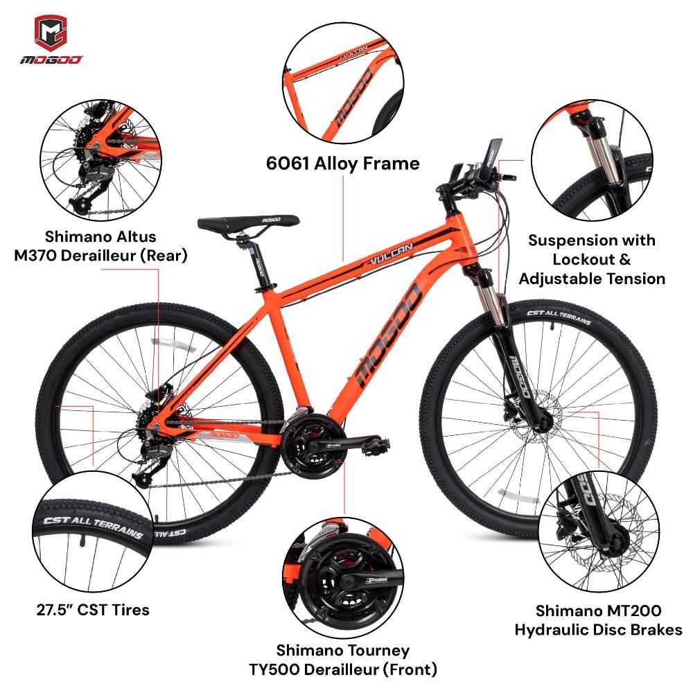 Mogoo - Vulcan Mountain Bicycle 27.5-inch - Red