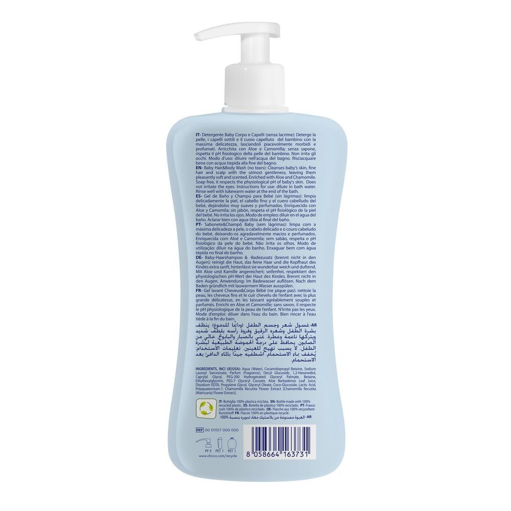 Chicco - Natural Sensation Baby Hair & Body Wash No Tears 500ml