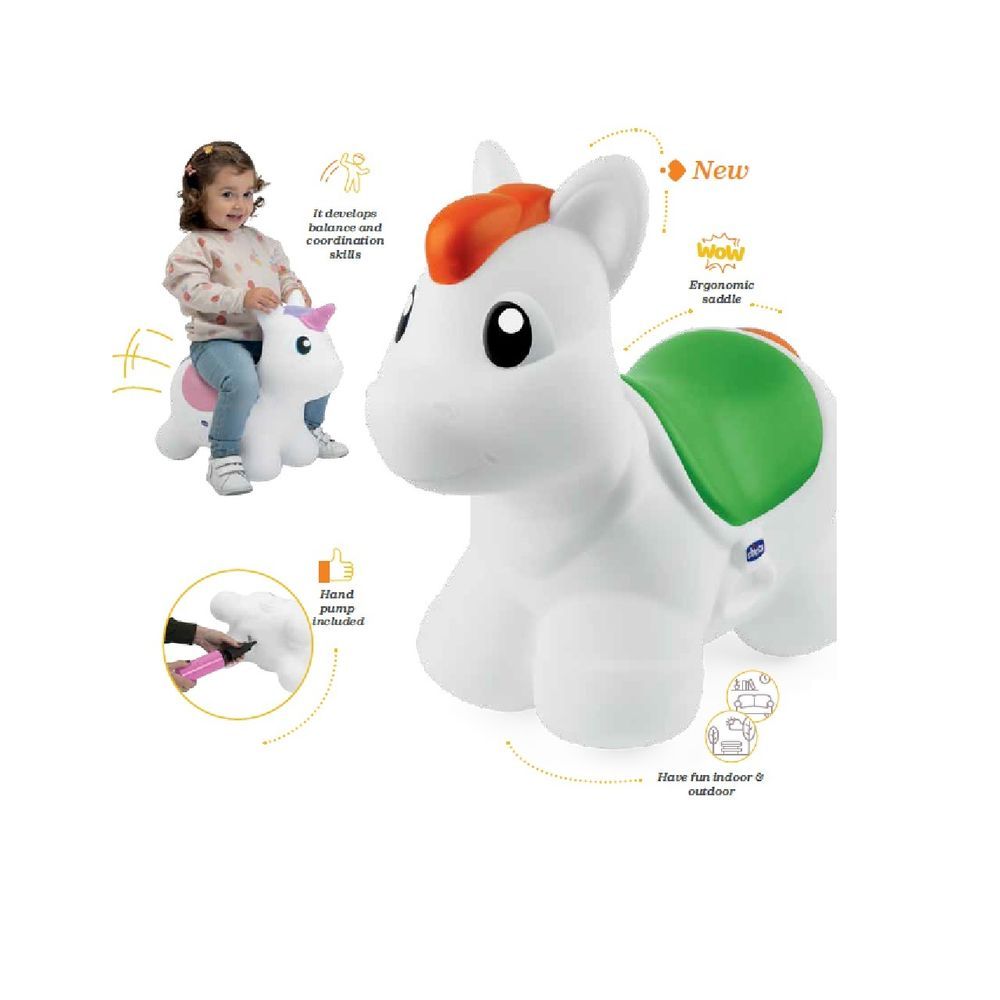 Chicco - Inflatable Bouncing Ride-On Unicorn