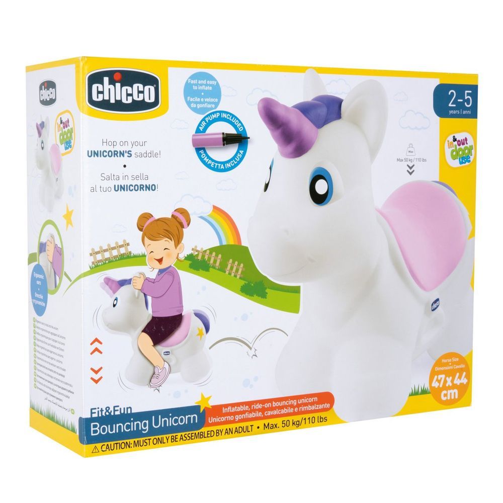 Chicco - Inflatable Bouncing Ride-On Unicorn