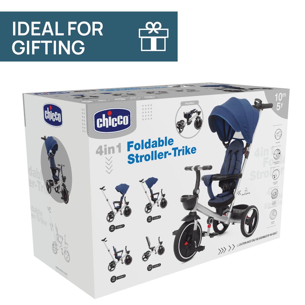 Chicco - 4-in-1 Foldable Stroller Trike - Blue