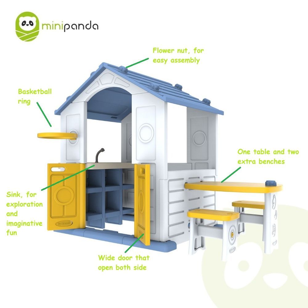 ميني باندا - بيت ألعاب ميني باندا تومو مع مغسلة، طاولة وكرسي