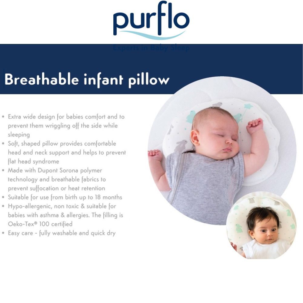 Purflo - Breathable Infant Pillow - Safari