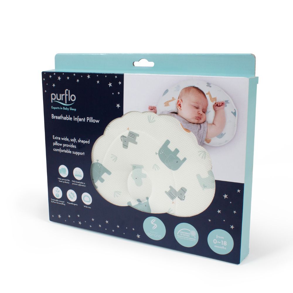 Purflo - Breathable Infant Pillow - Safari