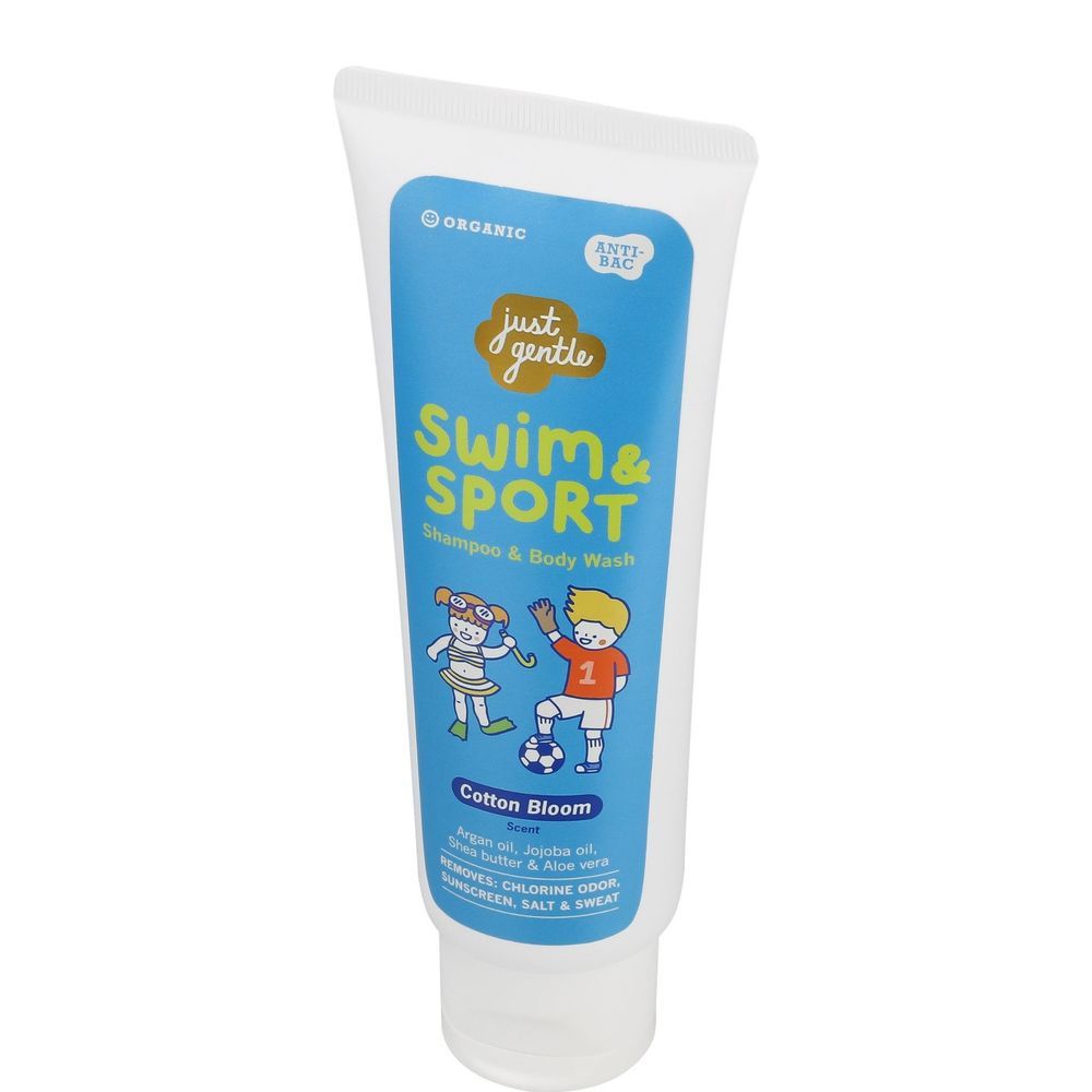 Just Gentle - Swim And Sport Shampoo And Body Wash - Cotton Bloom - 180ml