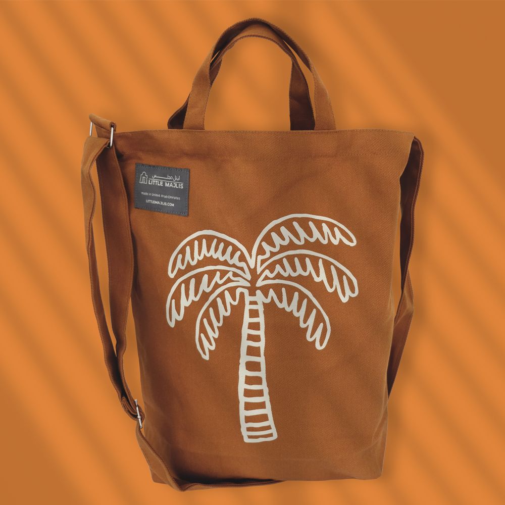 Little Majlis - Canvas Tote Palm Tree - Ochre