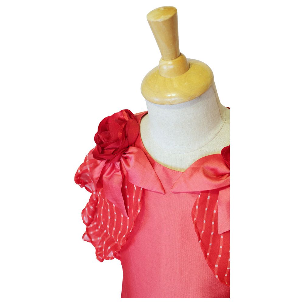 A Little Fable - Ruffle Dress - Rose