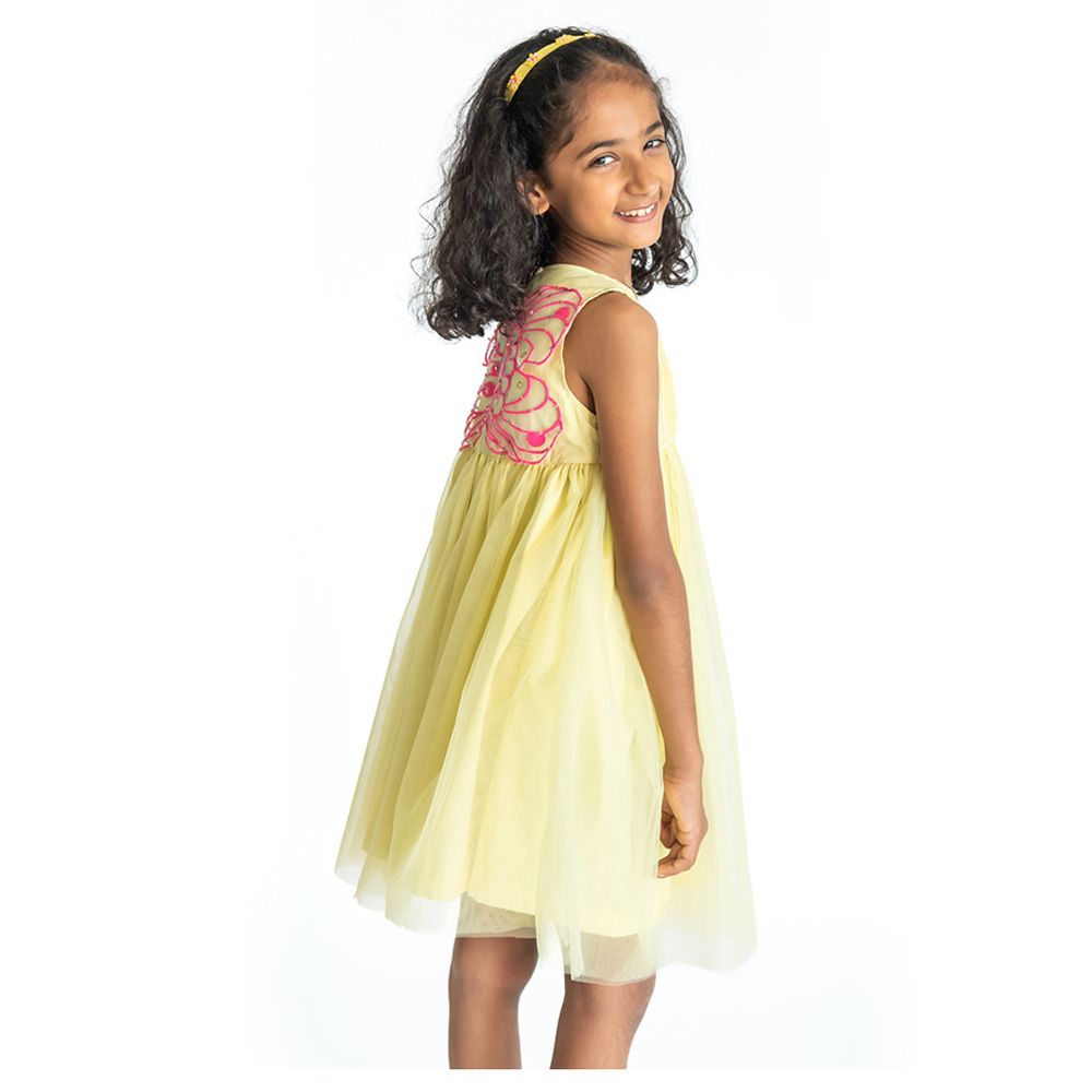 A Little Fable - Butterfly Wings Dress - Yellow