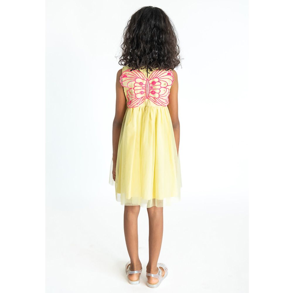 A Little Fable - Butterfly Wings Dress - Yellow