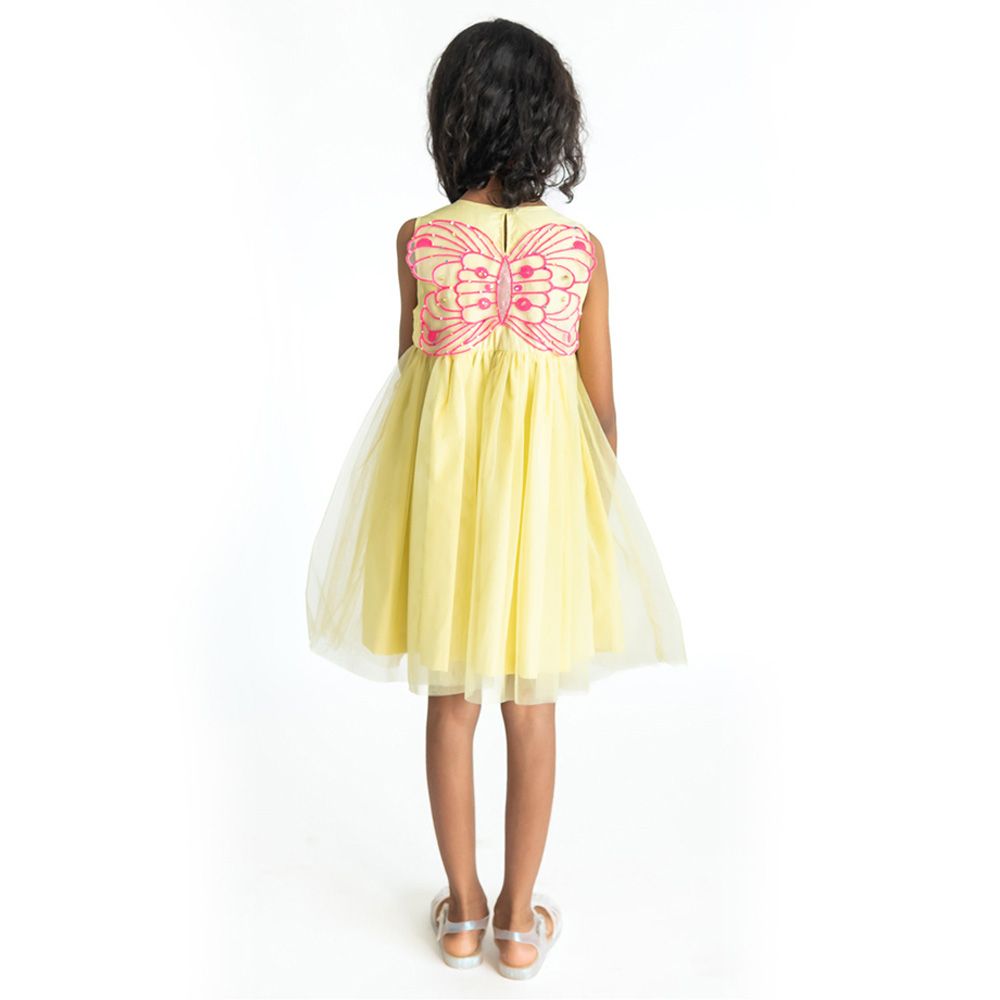 A Little Fable - Butterfly Wings Dress - Yellow