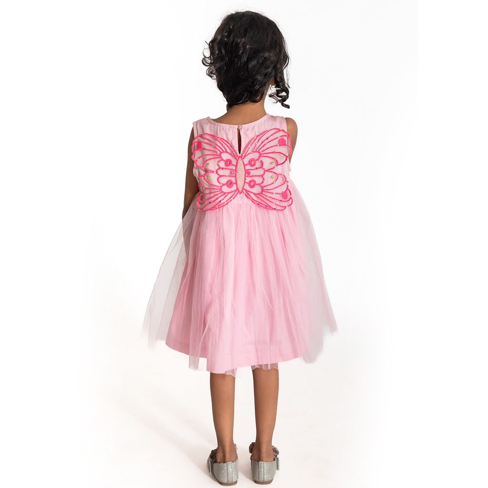 A Little Fable - Butterfly Wings Dress - Pink