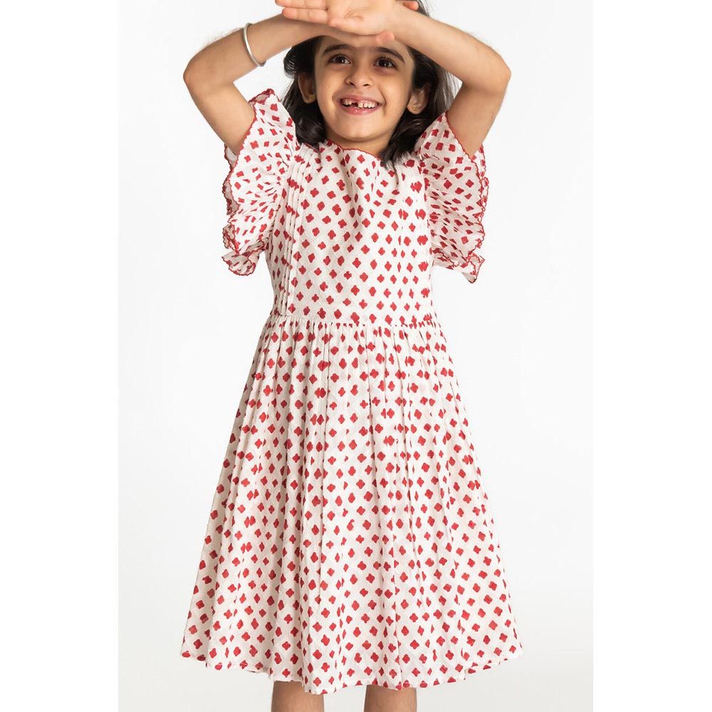 A Little Fable - Wave Dress - Red