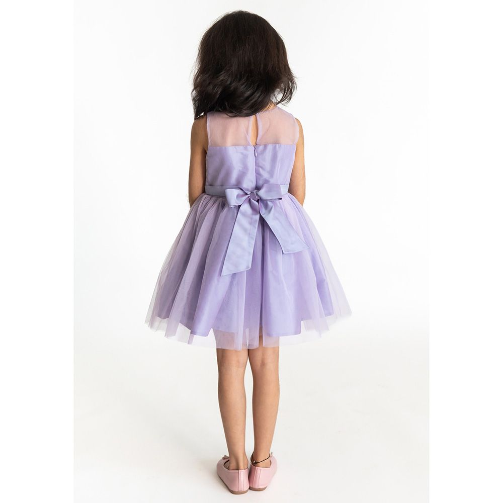 A Little Fable - 3D Flower Dress - Lavender