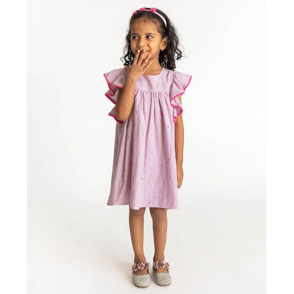 A Little Fable - Dot Dress - Lilac