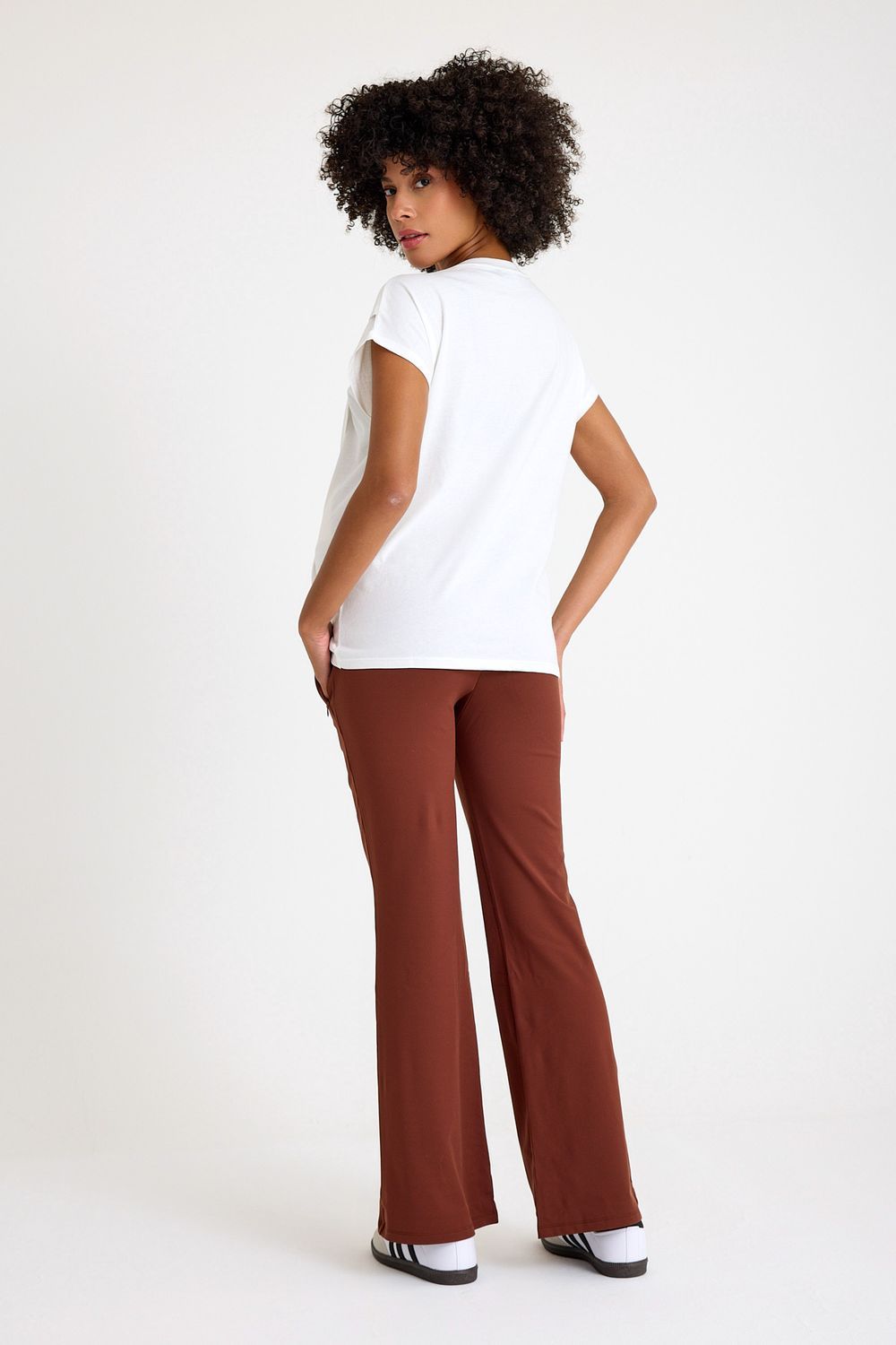 Accouchee - Ultimate Comfort Warm Flare Maternity Pants - Cappuccino