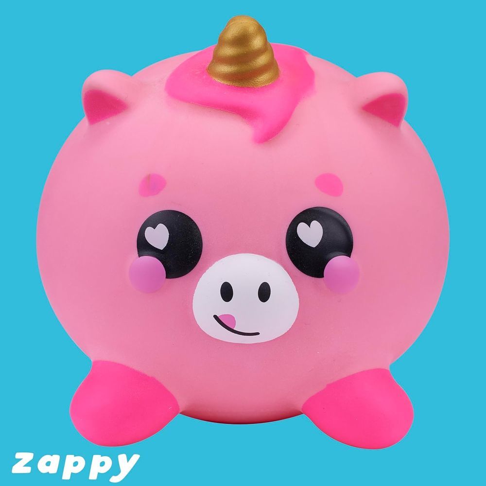 SMOOSHZEES - Luvzees Zappy Unicorn Supersoft Cuddly And Squishy Toy - Pink