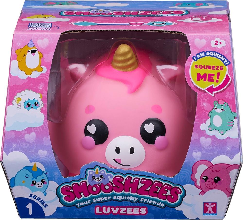 SMOOSHZEES - Luvzees Zappy Unicorn Supersoft Cuddly And Squishy Toy - Pink