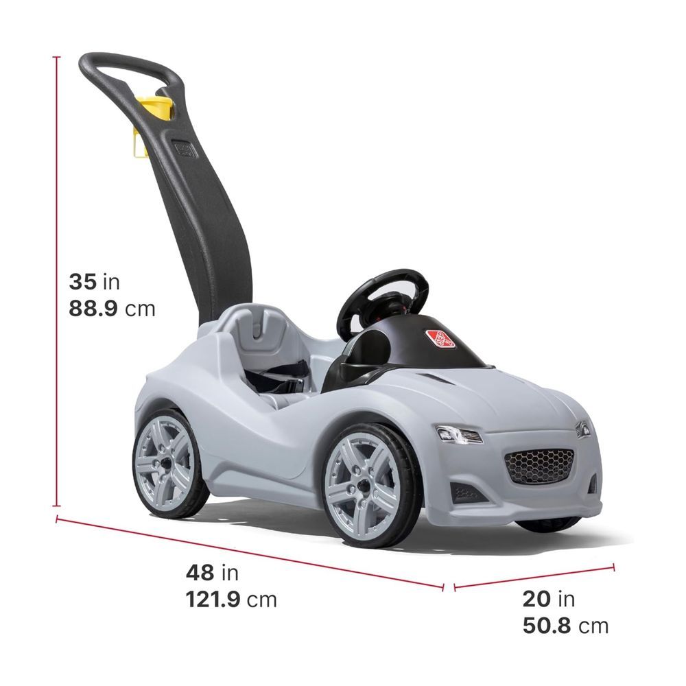 Step2 - Whisper Ride Cruiser Single Seater Push Car - Grey