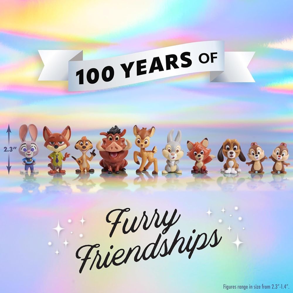 Disney - 100 Years Celebration Figures - Furry Friendships - 10pcs