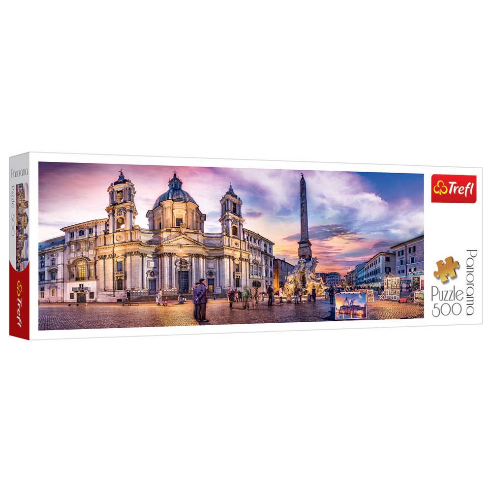 Trefl Puzzle - Panorama Piazza Navona Rome Puzzle - 500pcs