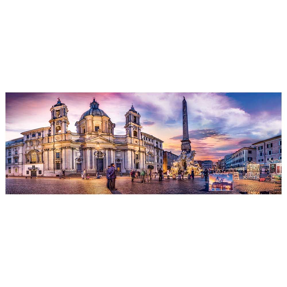 Trefl Puzzle - Panorama Piazza Navona Rome Puzzle - 500pcs