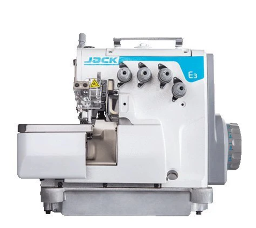 Jack - E3-5 Direct Drive Motor 5 Thread Industrial Over Lock Machine - White