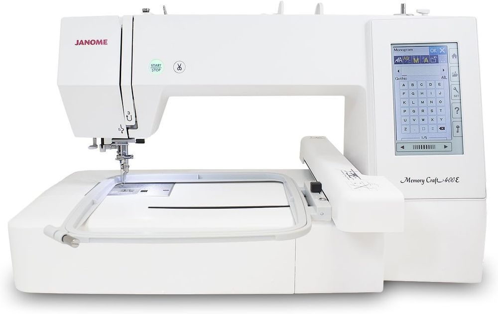 Janome - Memory Craft 400E Embroidery Machine - White