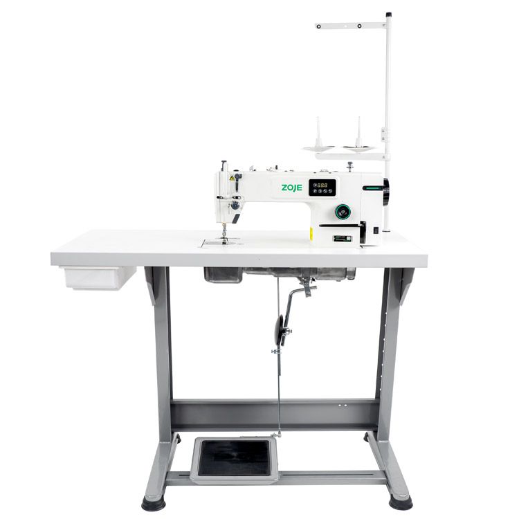 Zoje - A6000P-D-G-01 One Needle Lockstitch Machine With Table Stand - White