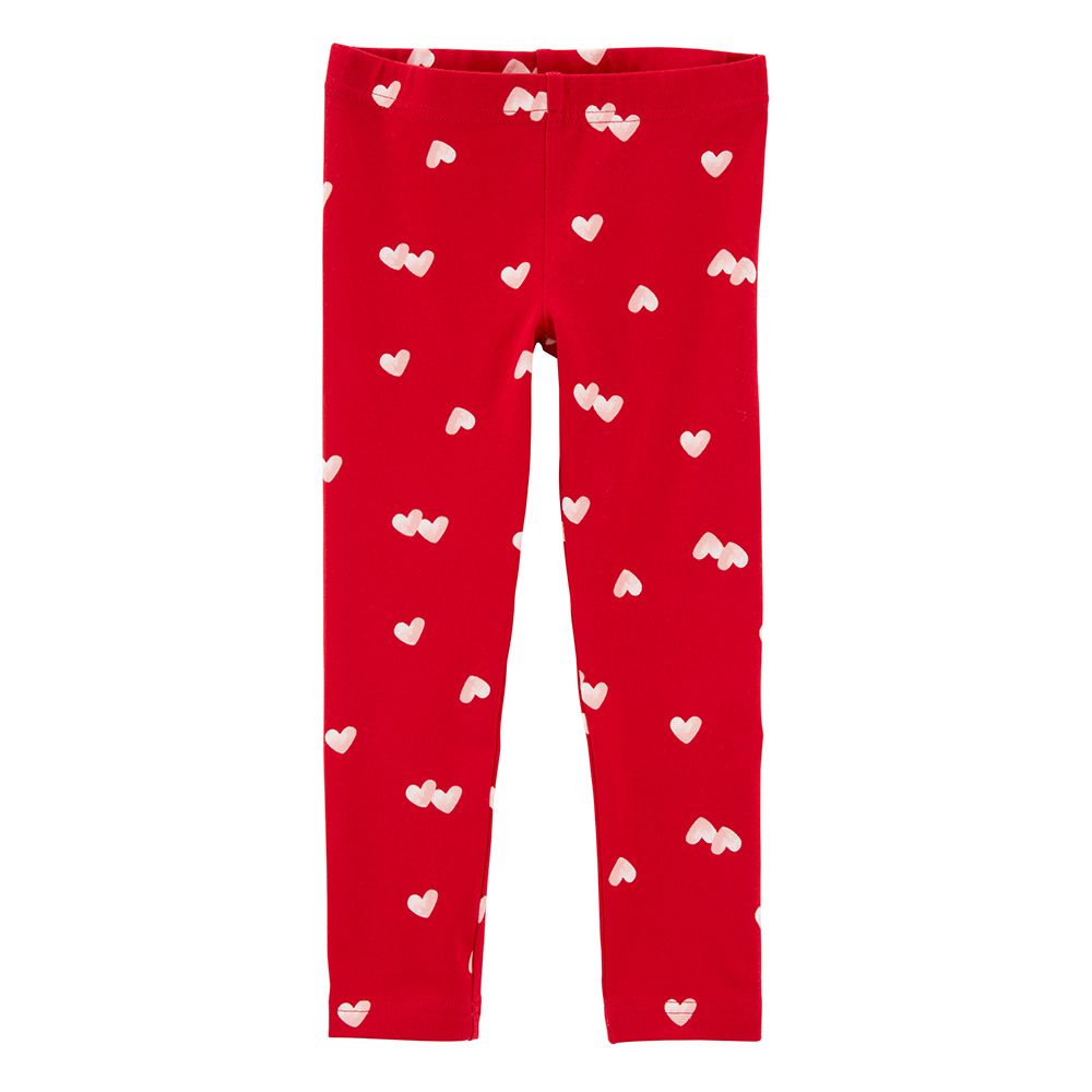 Carters - Toddlers Valentine's Day Heart Leggings - Red