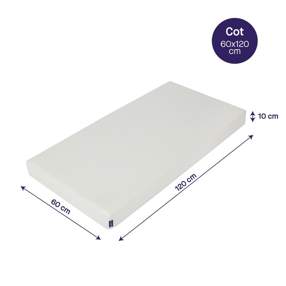 Clevamama - Waterproof Support Mattress - 60x120x10cm - Cot Size