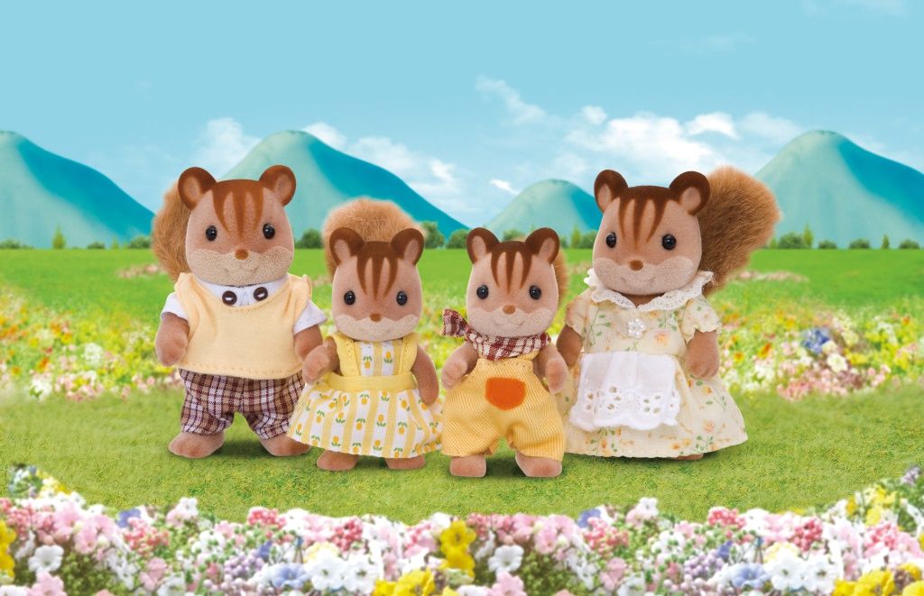 Sylvanian Families Walnut Squirrel Family