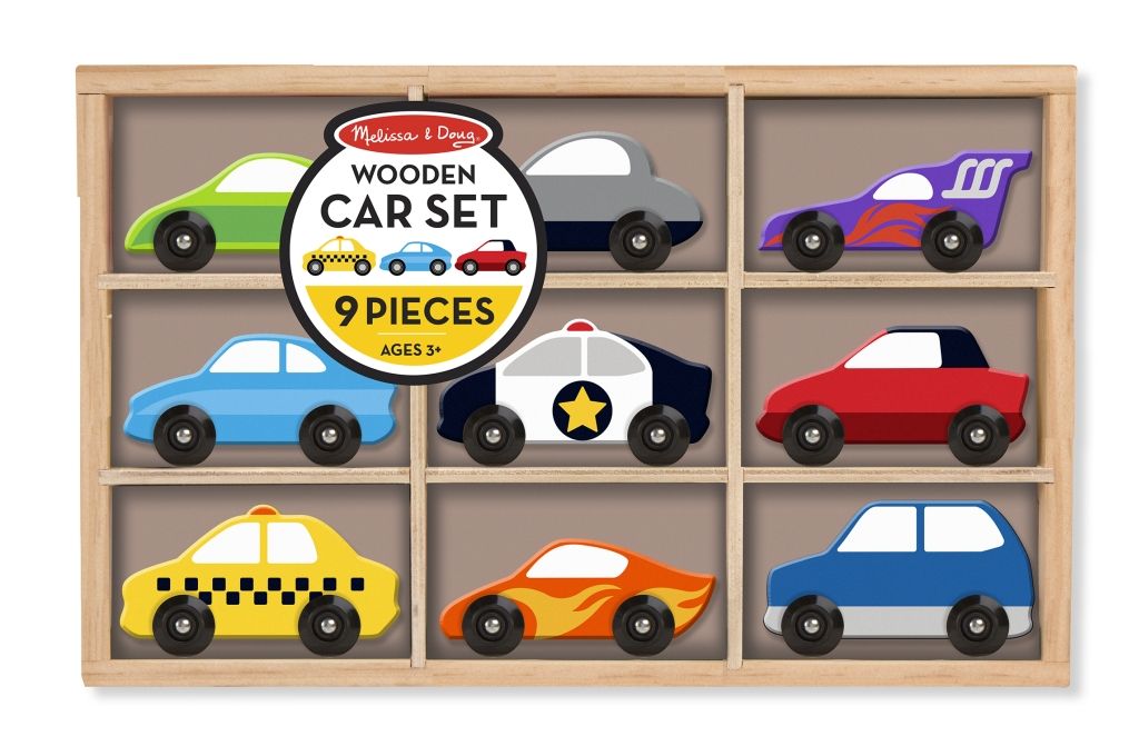 Melissa & Doug Wooden Car Set