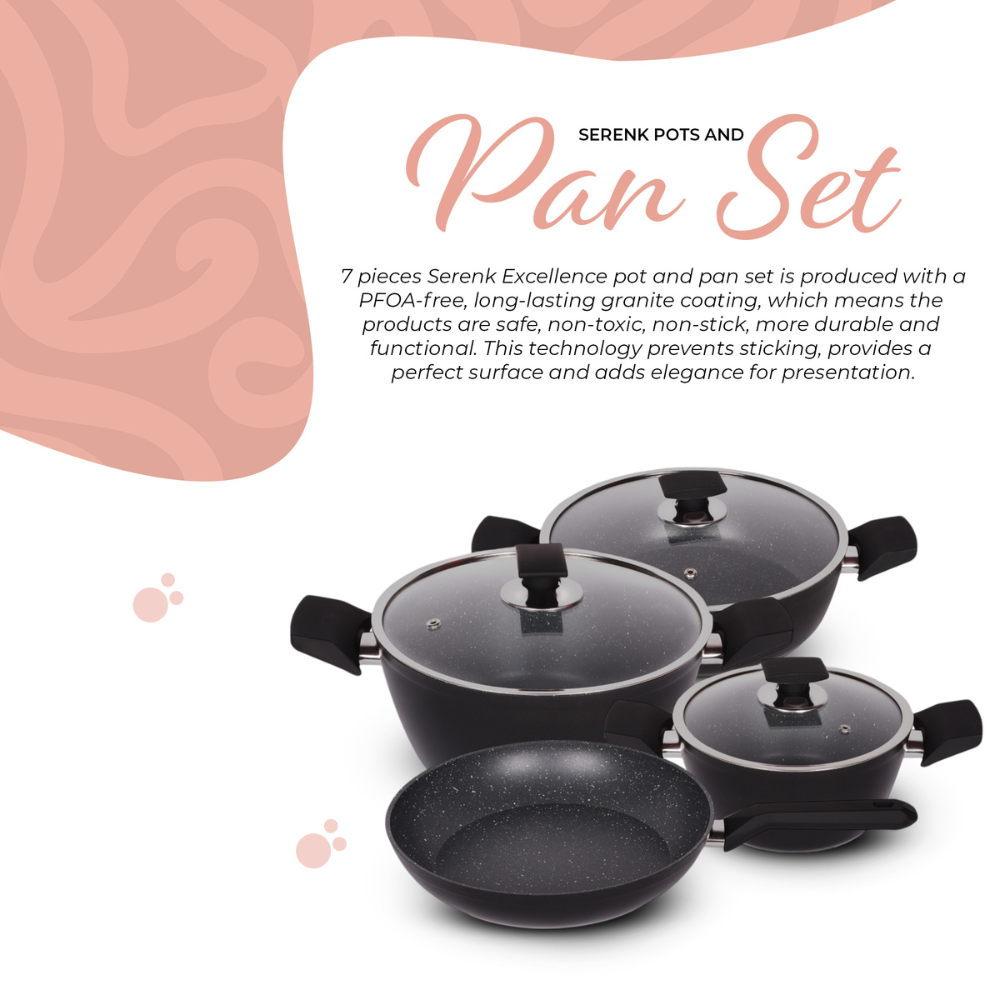 Serenk - Non-Stick Pots And Pans Set - 7pcs