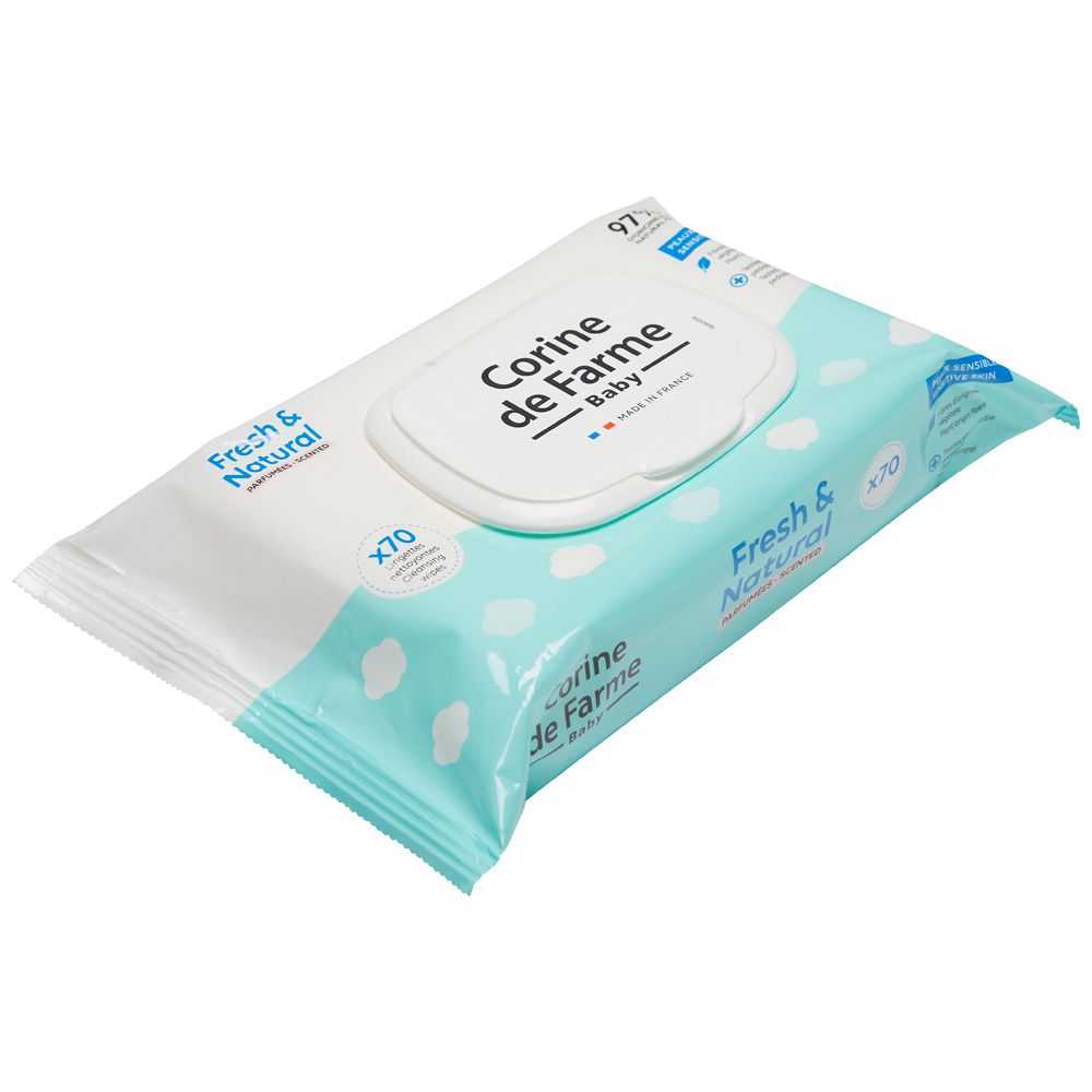 Corine De Farme - Baby Fresh & Natural Wipes - 70pcs