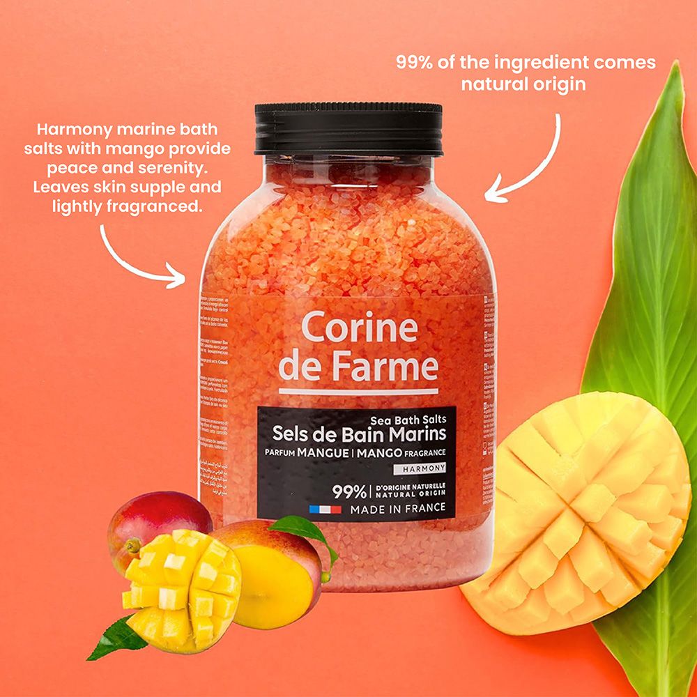 Corine De Farme - Bath Sea Salt Mango 1.3kg