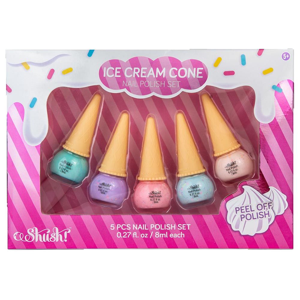 Shush! - 5 Pcs Ice Cream Cone Nail Polish Set