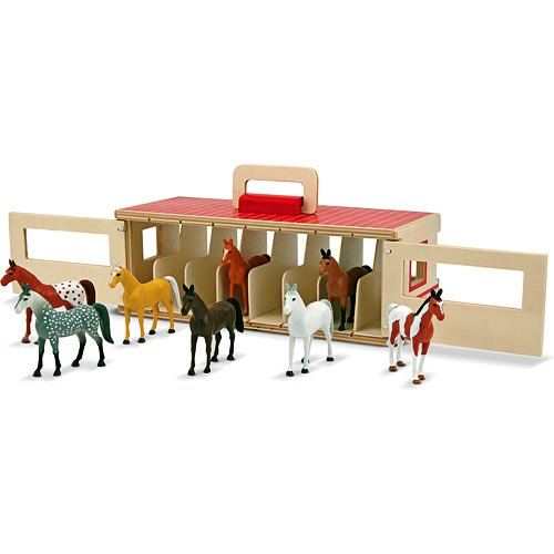 Melissa & Doug Take-Along Show-Horse Stable