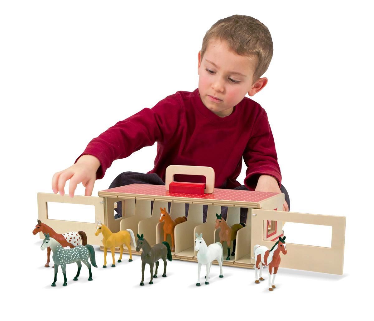 Melissa & Doug Take-Along Show-Horse Stable