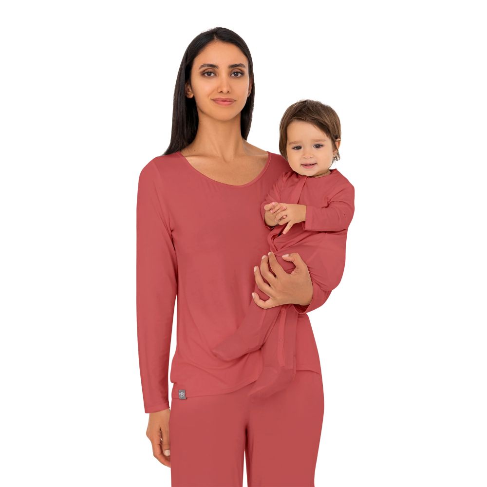 One of a Kin - Feathery Feels Pyjama - Cherry Blush - Tencel Soft & Breathable