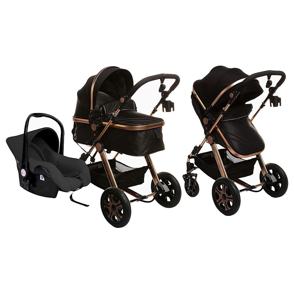 Pikkaboo - 4In1 Luxury Stroller Travel System - Black