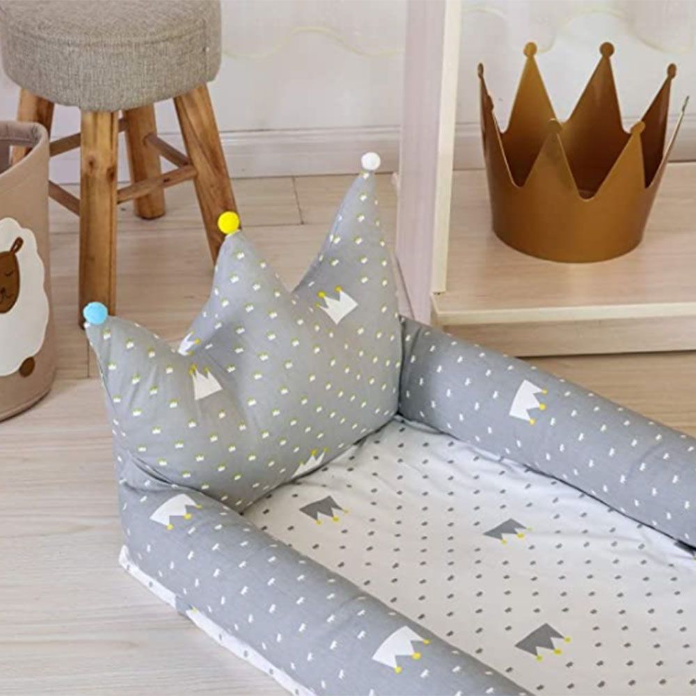 Bumble & Bird - Portable Maxi Baby Nest - Royal Grey (Exclusive)