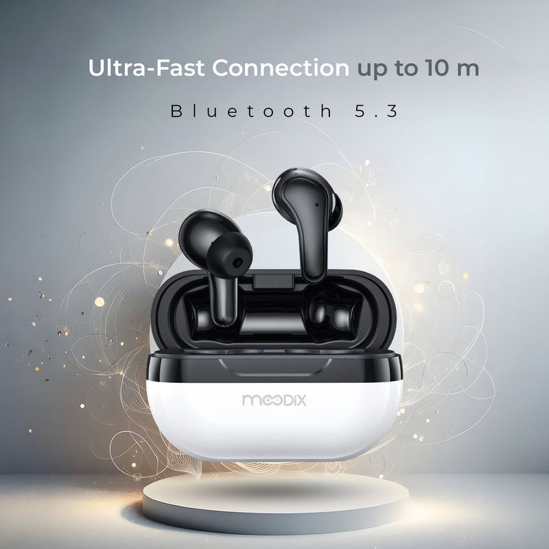 Moodix - Earbud Bluetooth Headphones - White