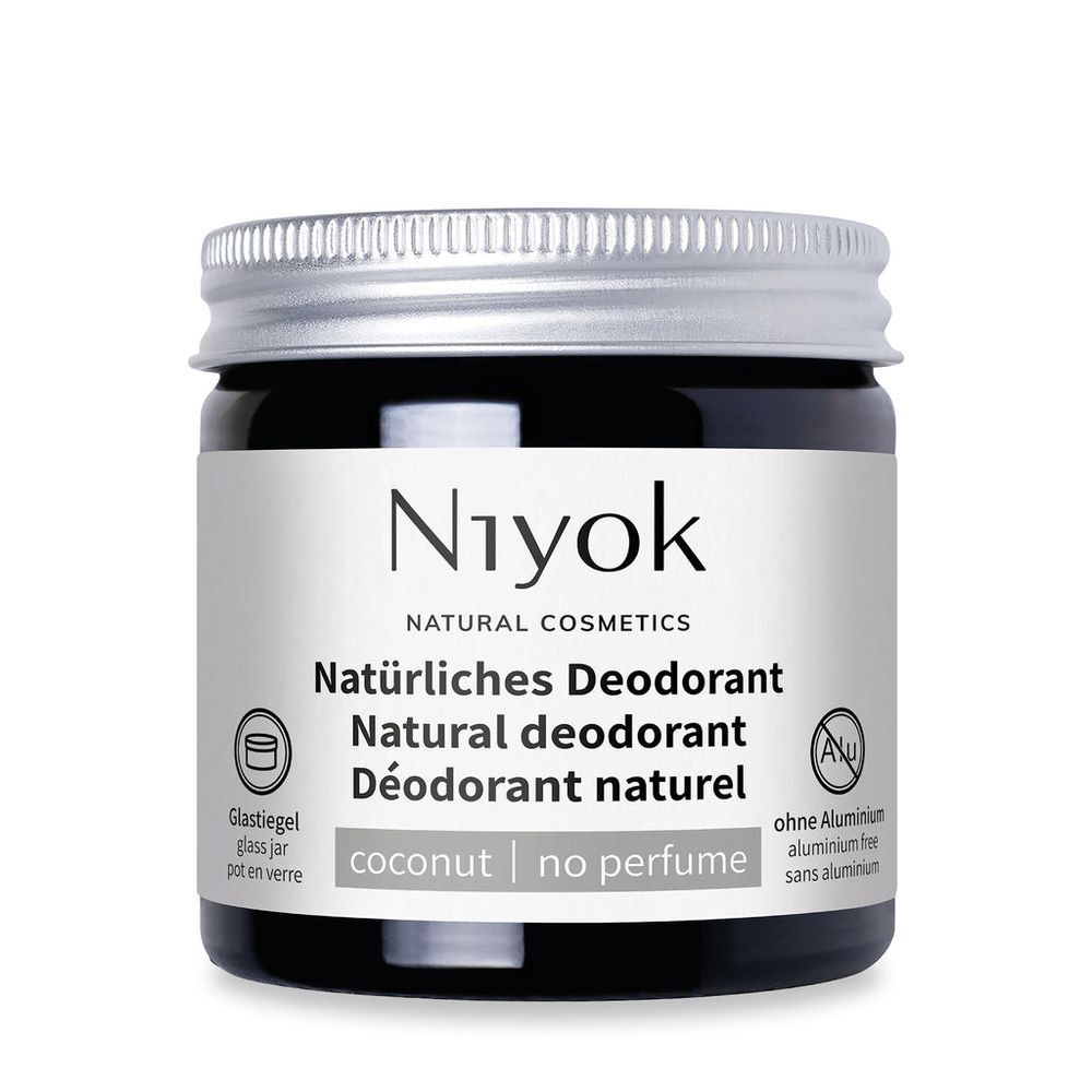 Niyok - 2-In-1 Natural Deodorant Cream - No Perfume Coconut - 40 ml