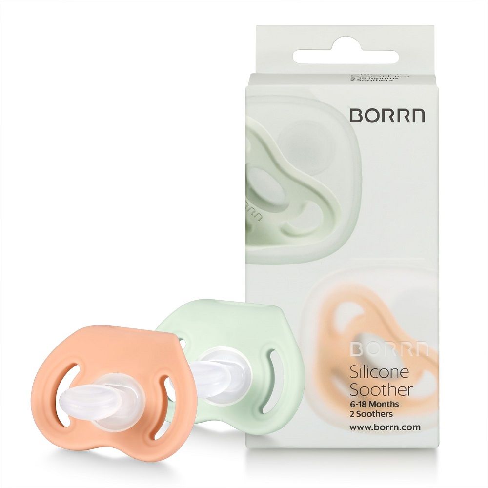 BORRN - Silicone BPA Free Innovative Soother - 0-6 Months - Green