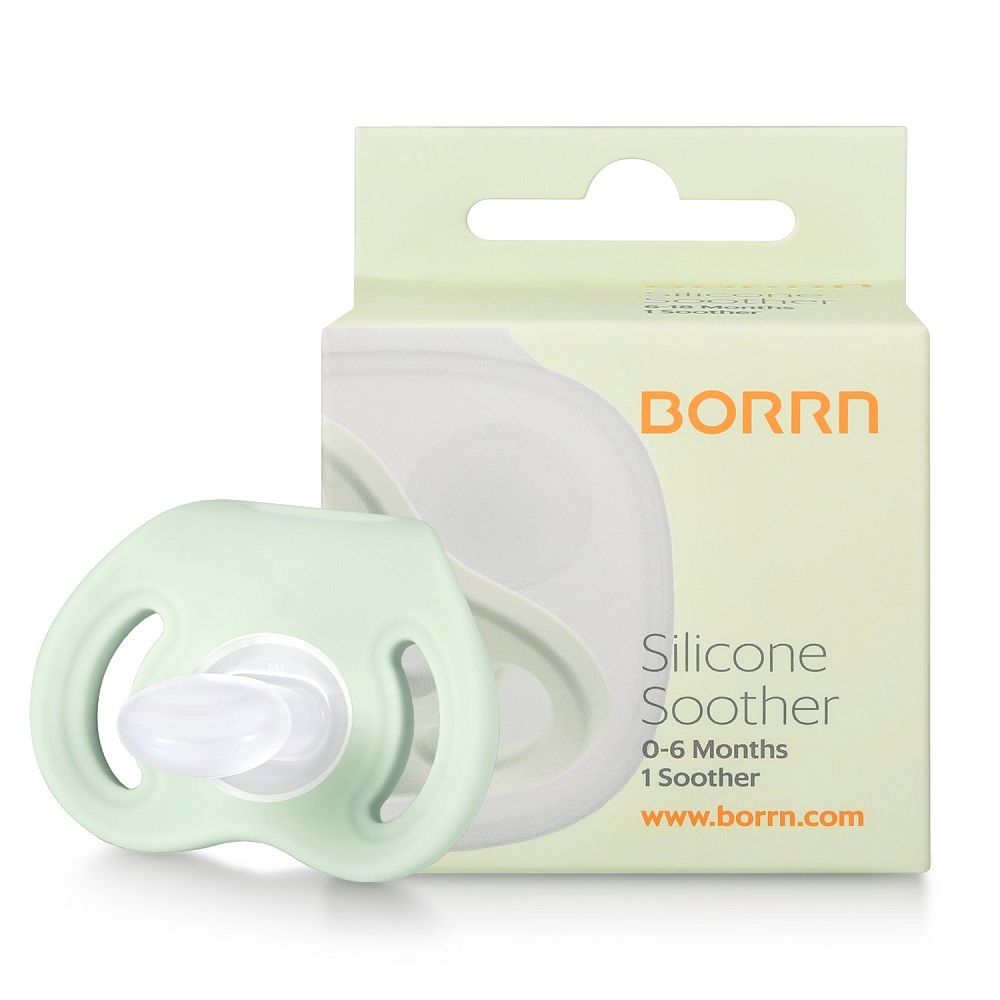 BORRN - Silicone BPA Free Innovative Soother - 0-6 Months - Green