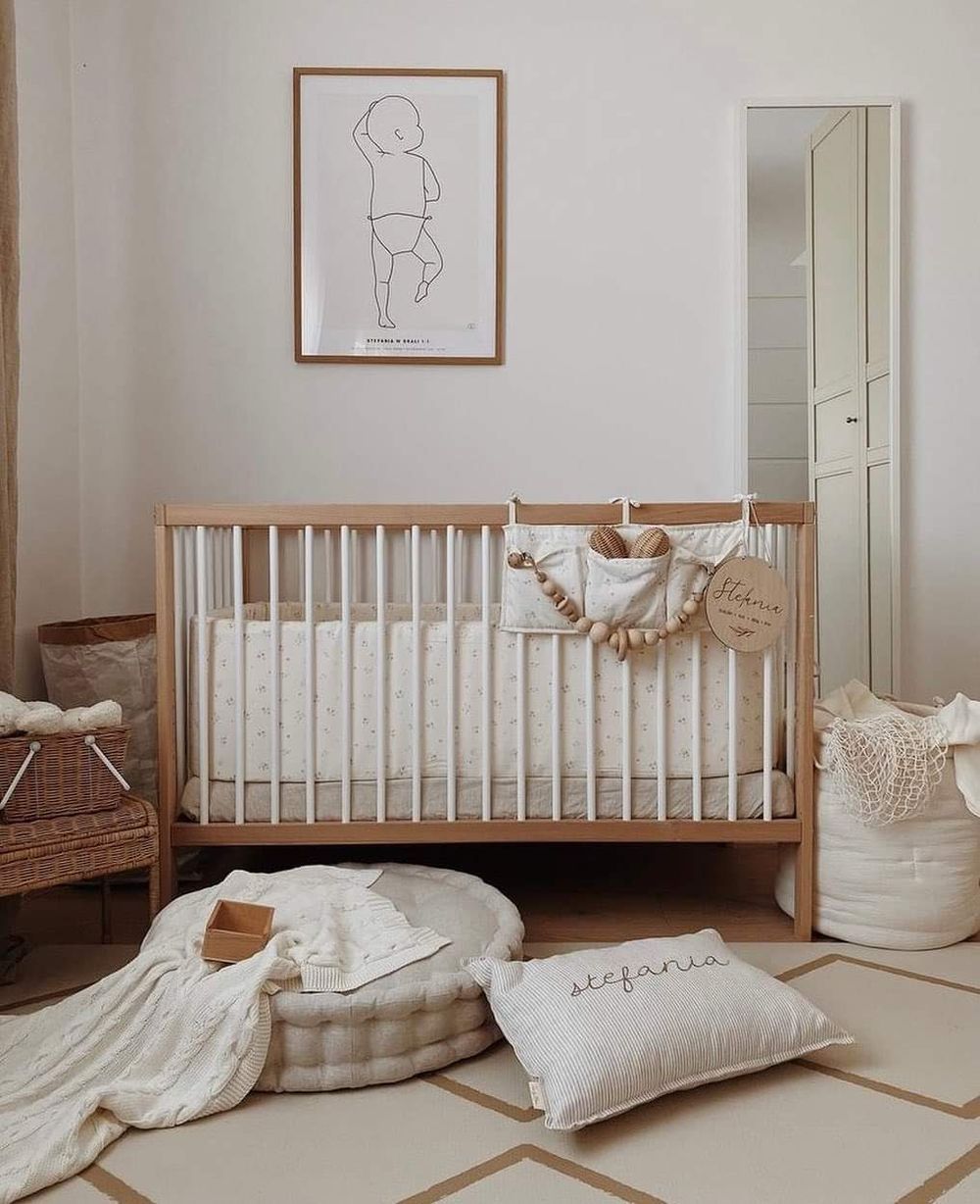 Born Copenhagen - Organic Cotton Crib/Cot Bed Pockets - Petit Garden