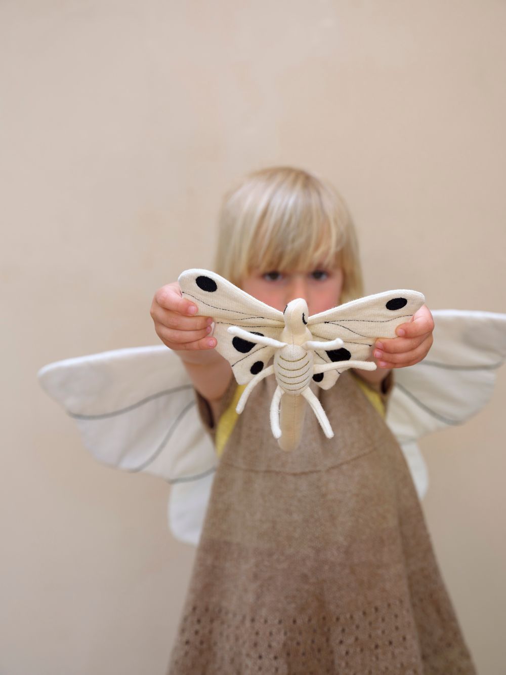 Fabelab - Rattle Butterfly Soft Toy - Natural