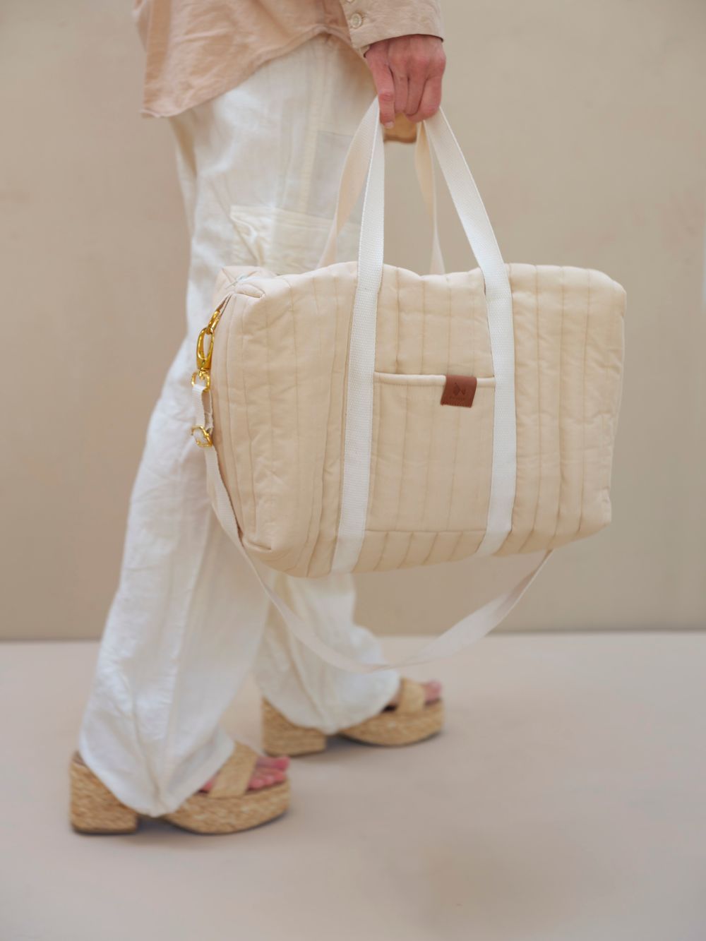 Fabelab - Quilted Gym Bag - Small - Wheat