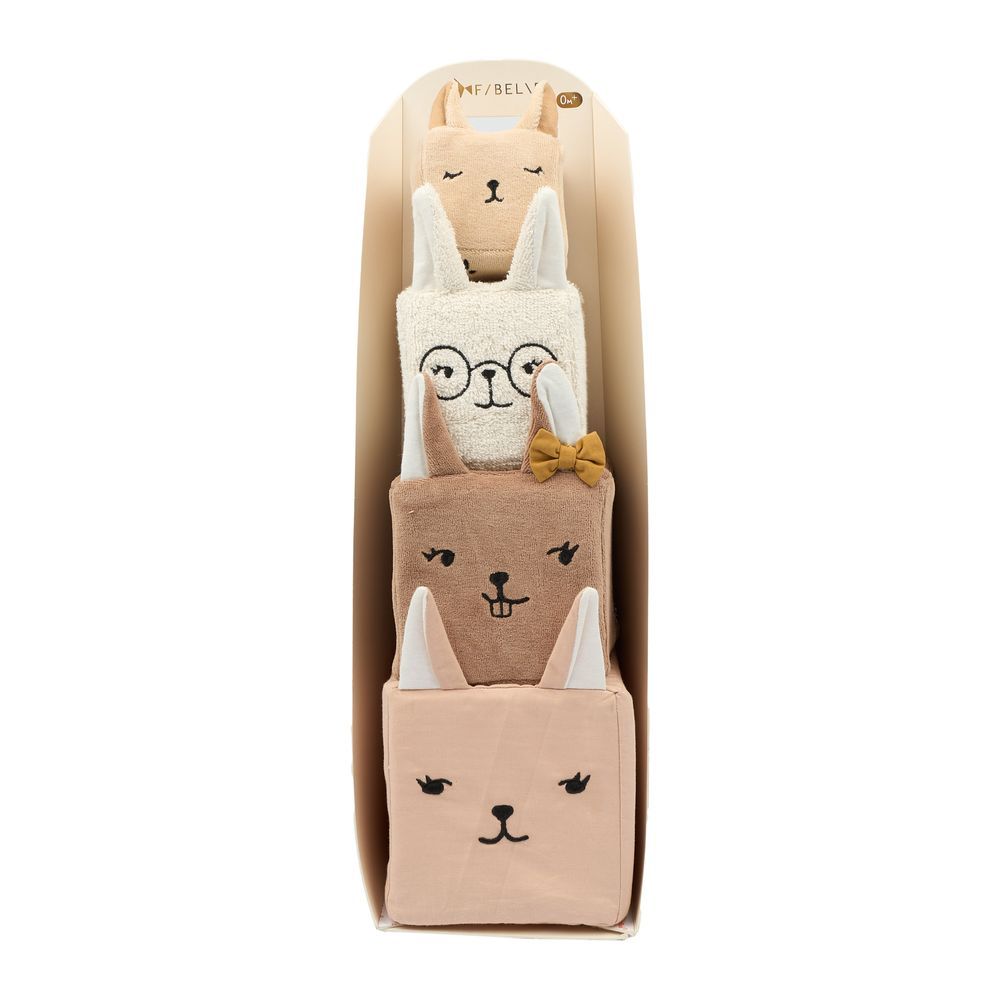 Fabelab - Organic Soft Blocks Bunnies Toy - 4 Pcs