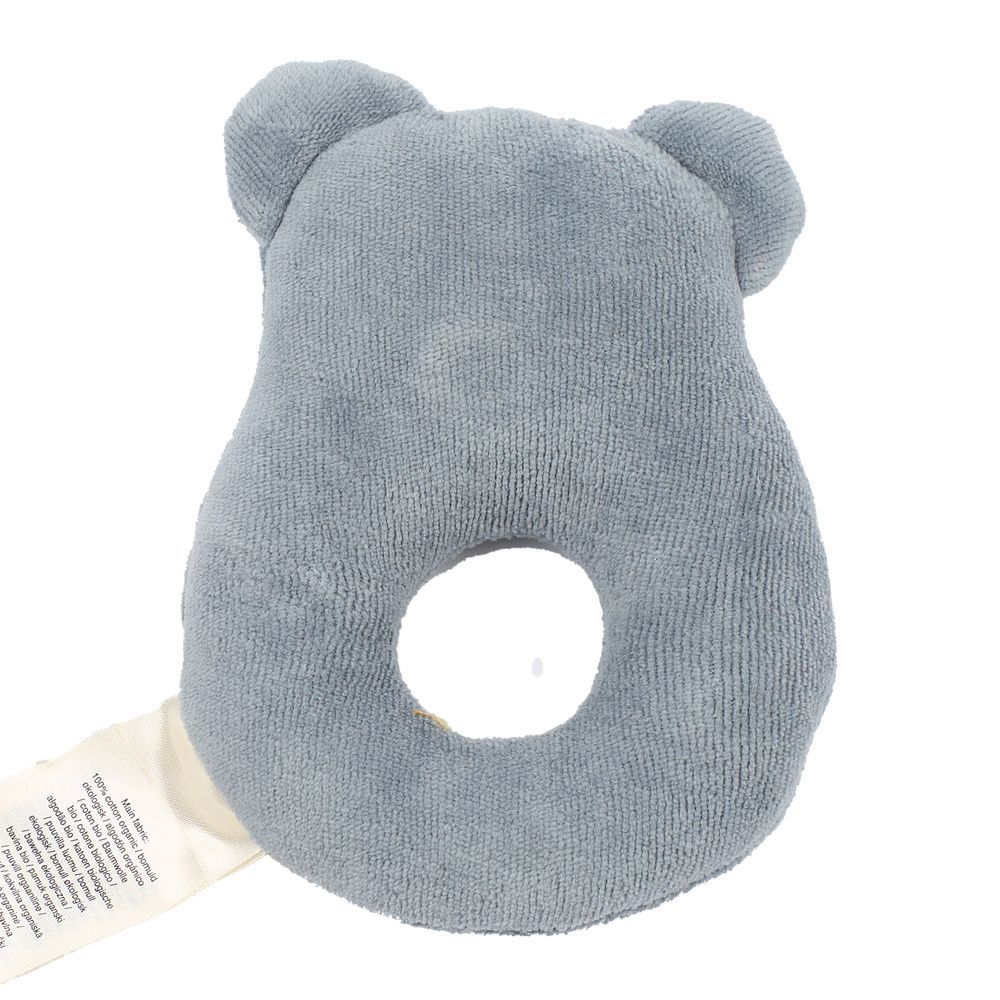 Fabelab - Organic Cotton Rattle Bear - Pigeon Blue